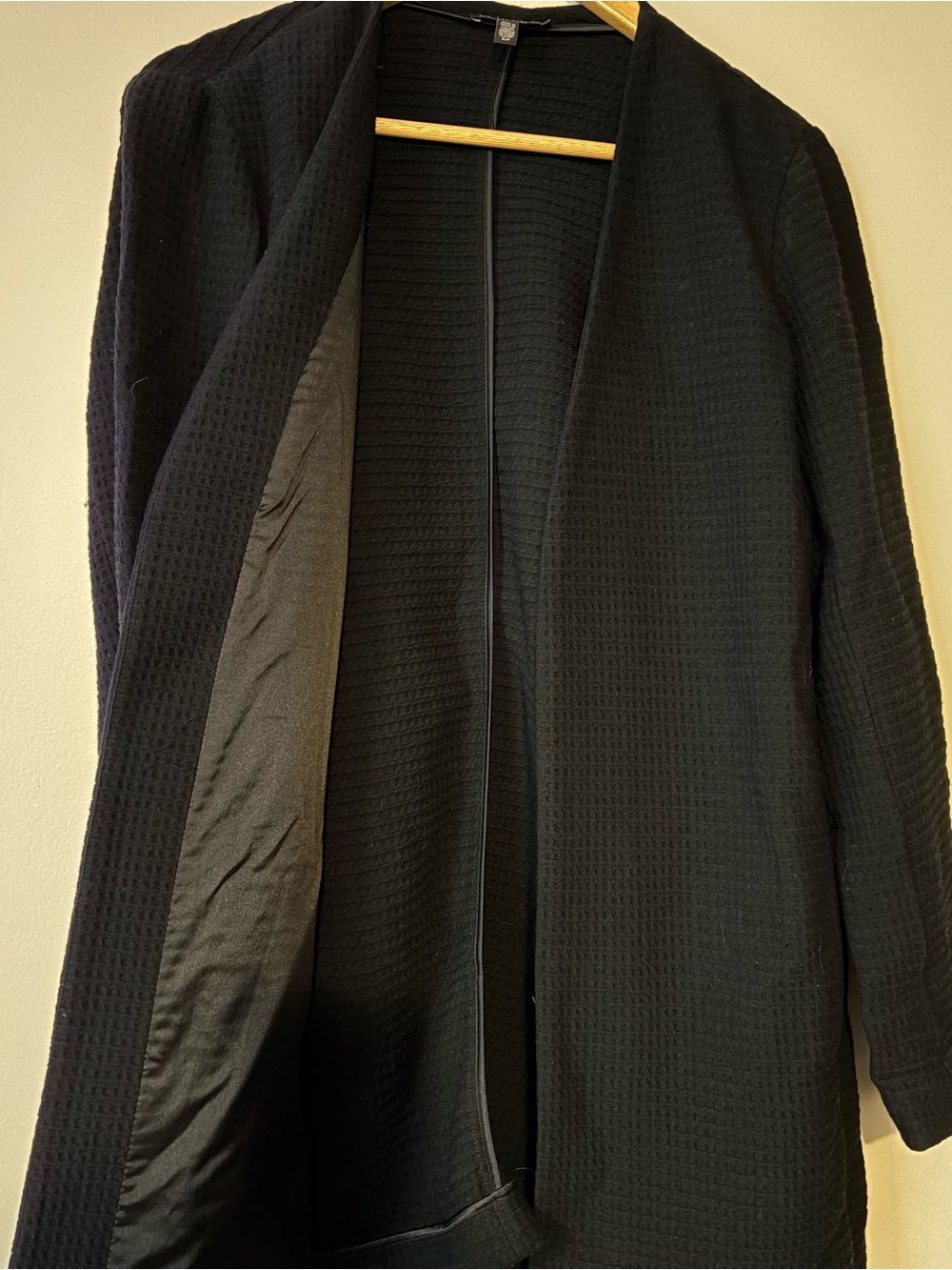 NWOT Eileen Fisher Black Textured Knit cardigan